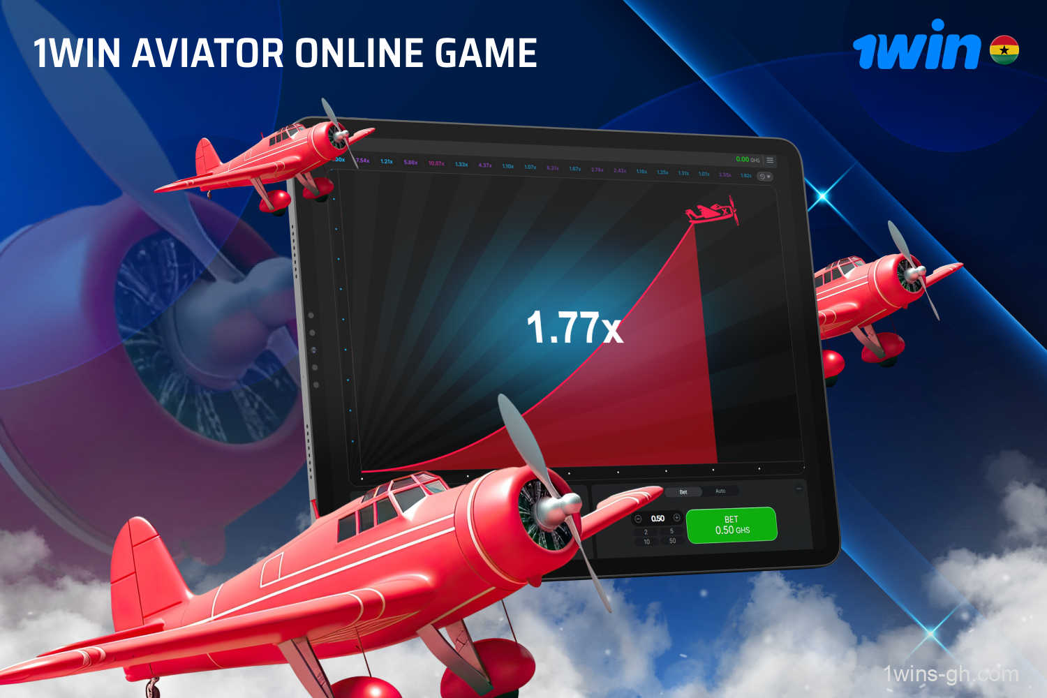 The Aviator crash game is a favorite among players in Ghana using the 1win platform.
