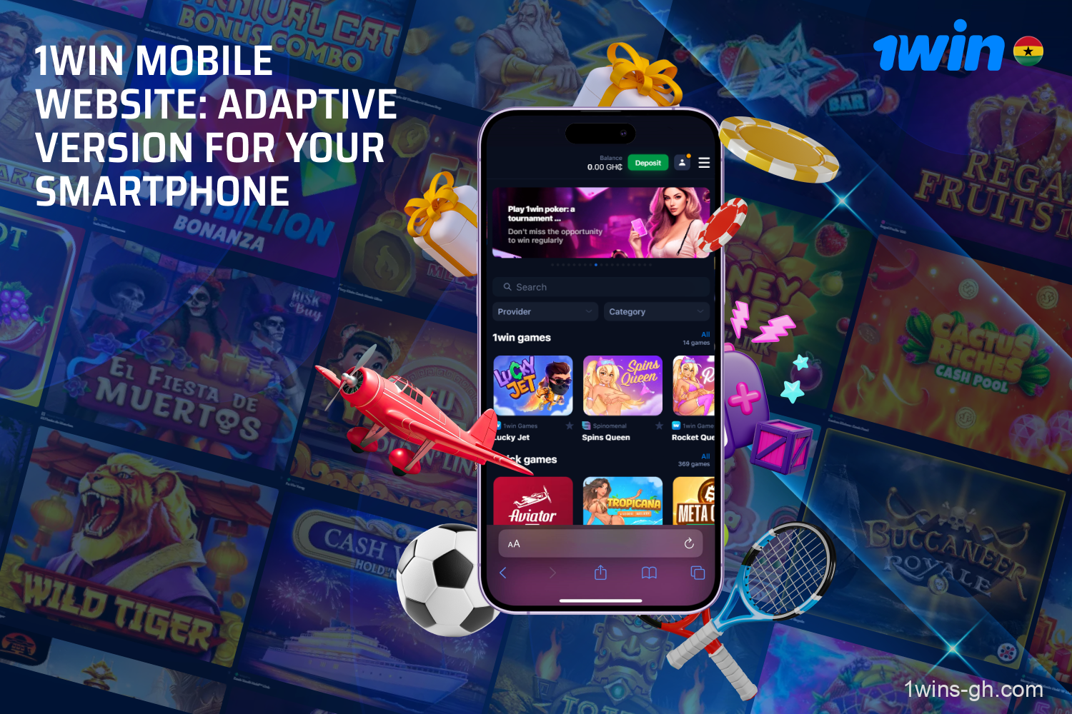 You can easily download the 1win app in Ghana at no cost, allowing you to place sports bets from anywhere 📱. The application is available for both Android and iOS devices 📲. Once installed, you can take advantage of a 500% Welcome Bonus, which can go up to 7,150 GHS.