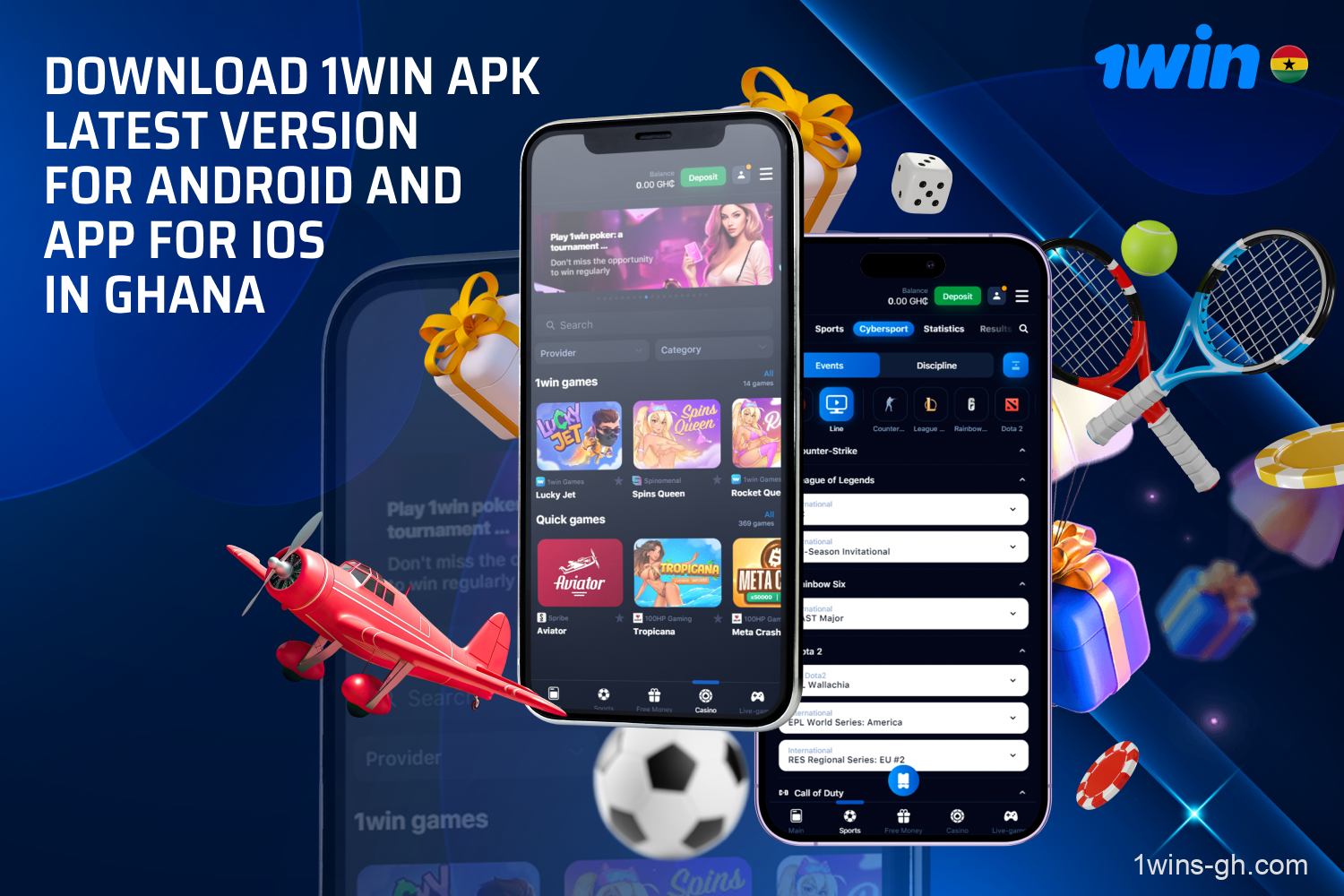 With the 1win app in Ghana, users can place bets on a wide range of sports and enjoy various casino games right from their Android and iOS devices.