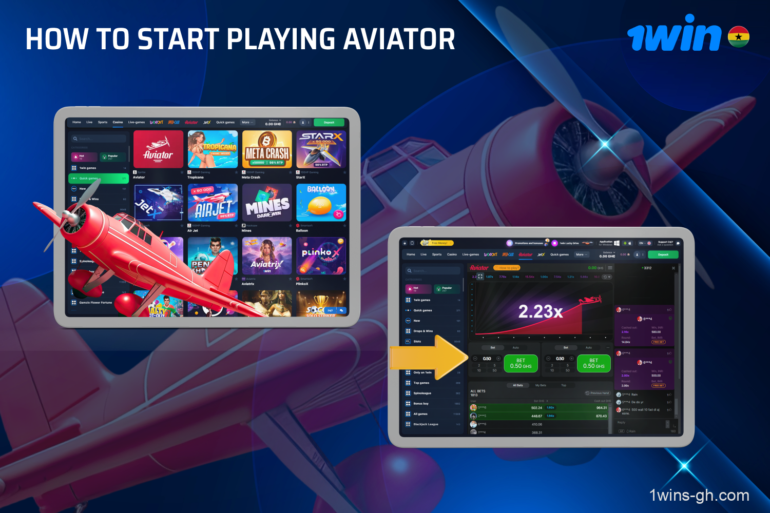 For players in Ghana wanting to engage in real-money wagering on Aviator 1win, it's essential to create an official account.