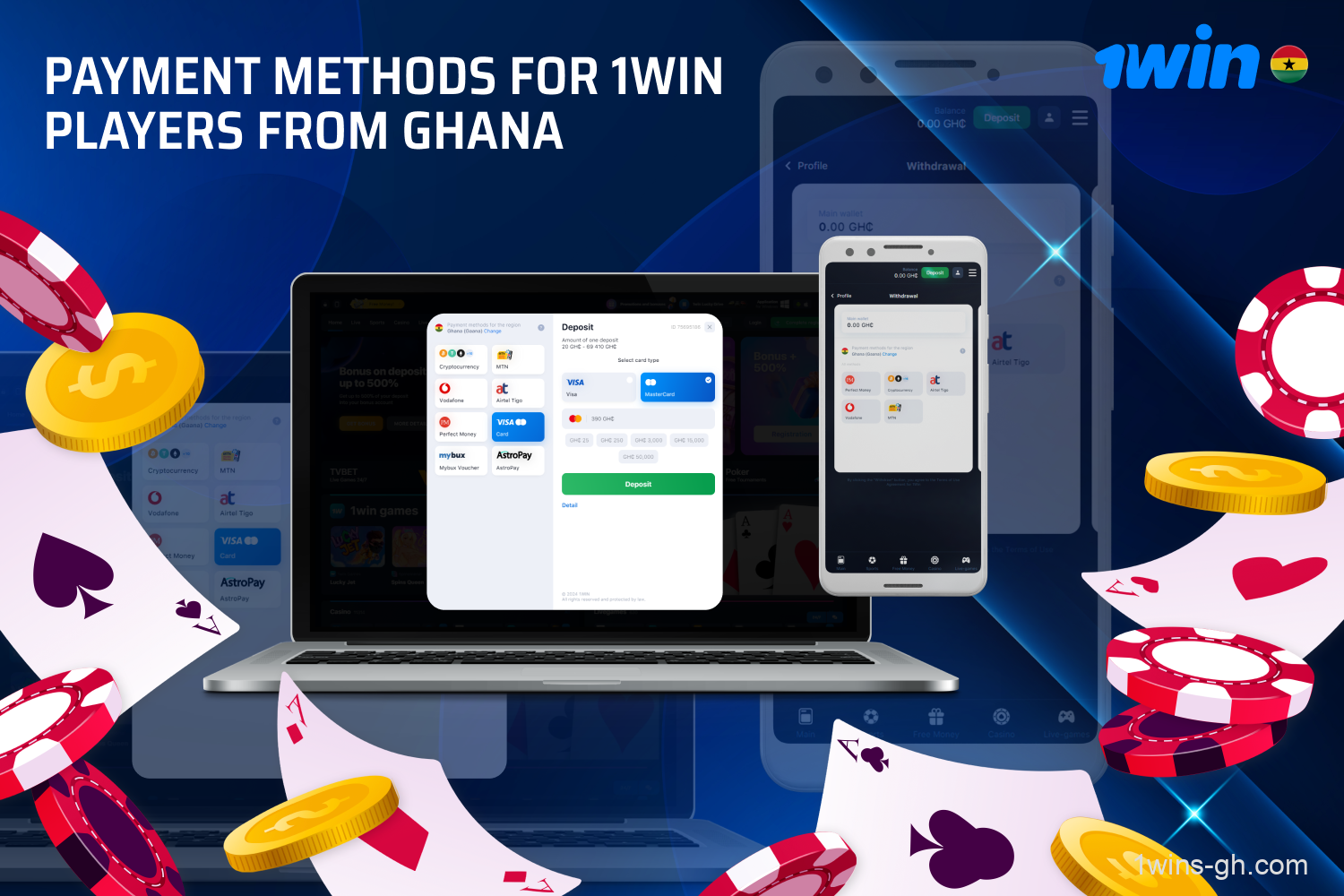 1win offers a variety of straightforward and secure options for Ghanaian players to facilitate deposits and withdrawals.