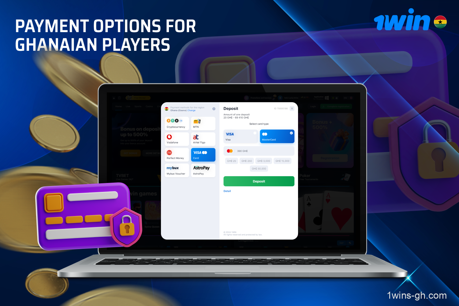 To access all features of 1win Ghana without any limitations, players must sign up for a new account. Before doing so, it is essential to review the site's Rules and Terms of Service to confirm agreement with all the stipulations.