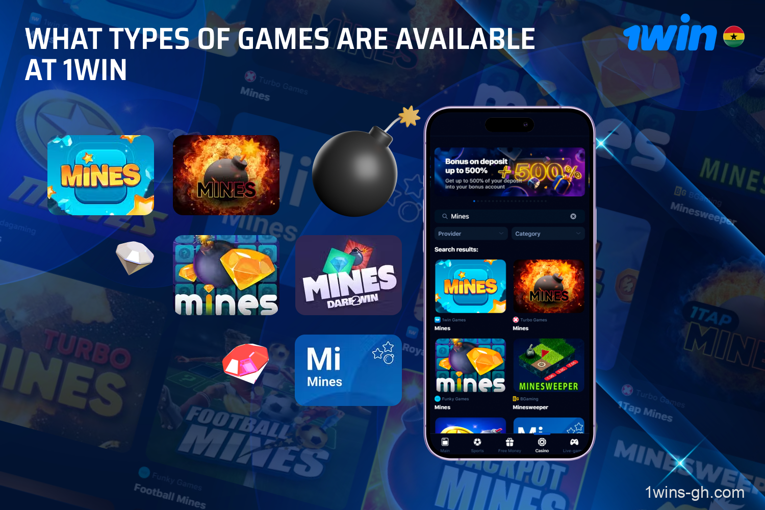 Mines can be enjoyed not only on desktop computers but also on your mobile devices like smartphones and tablets. For this, simply download the Mines Pro 1win app from the casino site. Here’s how to proceed: