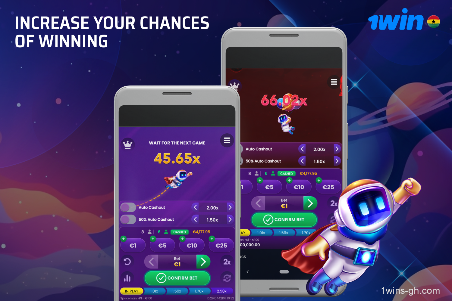 Employ strategies and tactics that can potentially improve your odds of winning in the Spaceman online game at 1win Casino.